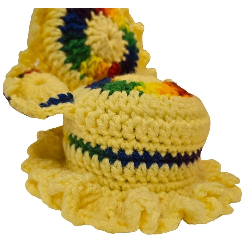 Vintage Mid Century Hand Crocheted Armchair Pincushion 6.5